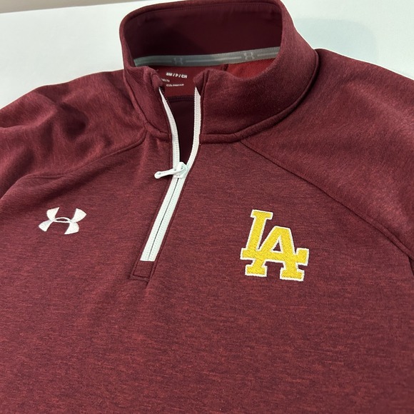 Under Armour Qualifier Sweatshirt Small Maroon Red ColdGear Outdoor Active LA - Picture 3 of 8
